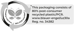 Packaging made from 80% PCR recyclate